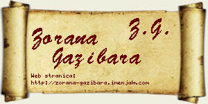 Zorana Gazibara vizit kartica